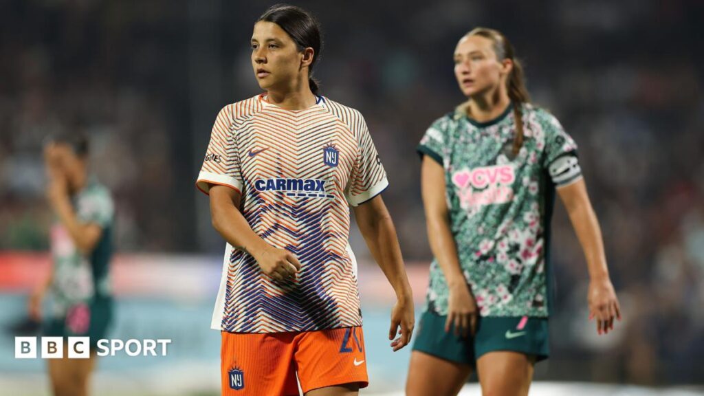 Sam Kerr: Former Chelsea forward returns to Gotham FC in front of record crowd